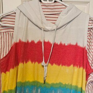 Lane Bryant Livi 14/16 Tie Dye Hooded Dress